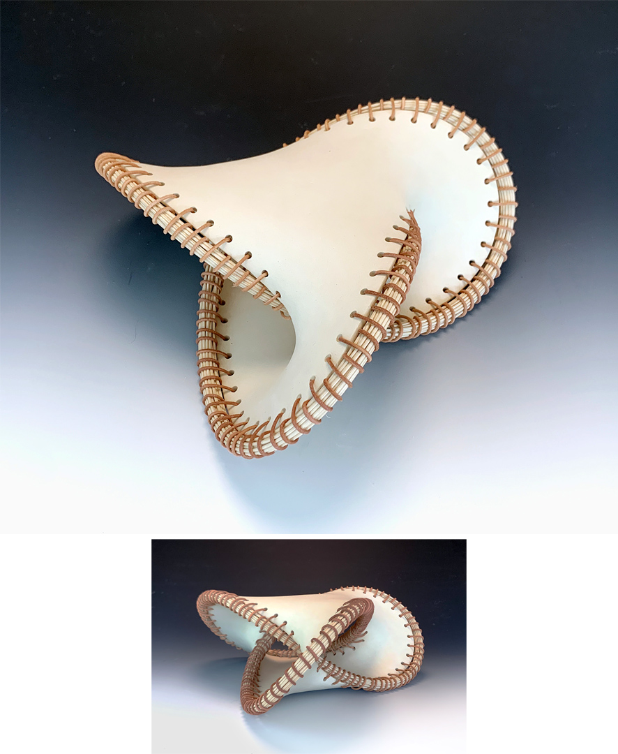 Ceramic sculpture based on the Trefoil knot.